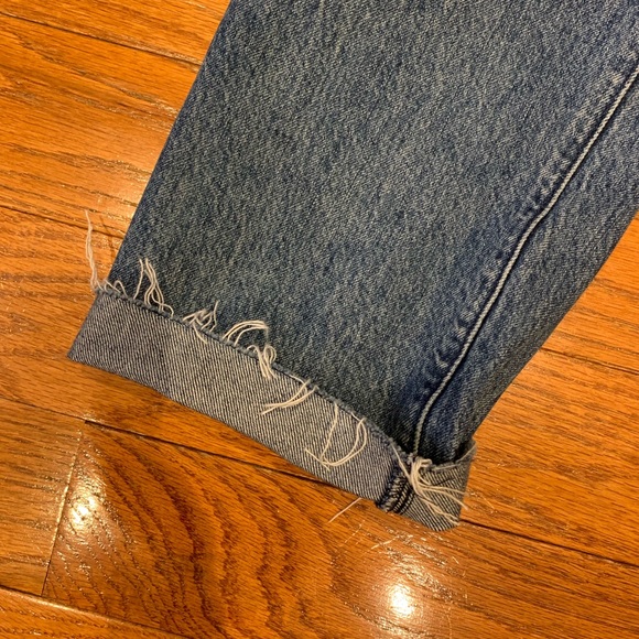 High rise Paper bag Abercrombie & Fitch pleated Jean Trouser 2/26 - Picture 4 of 9